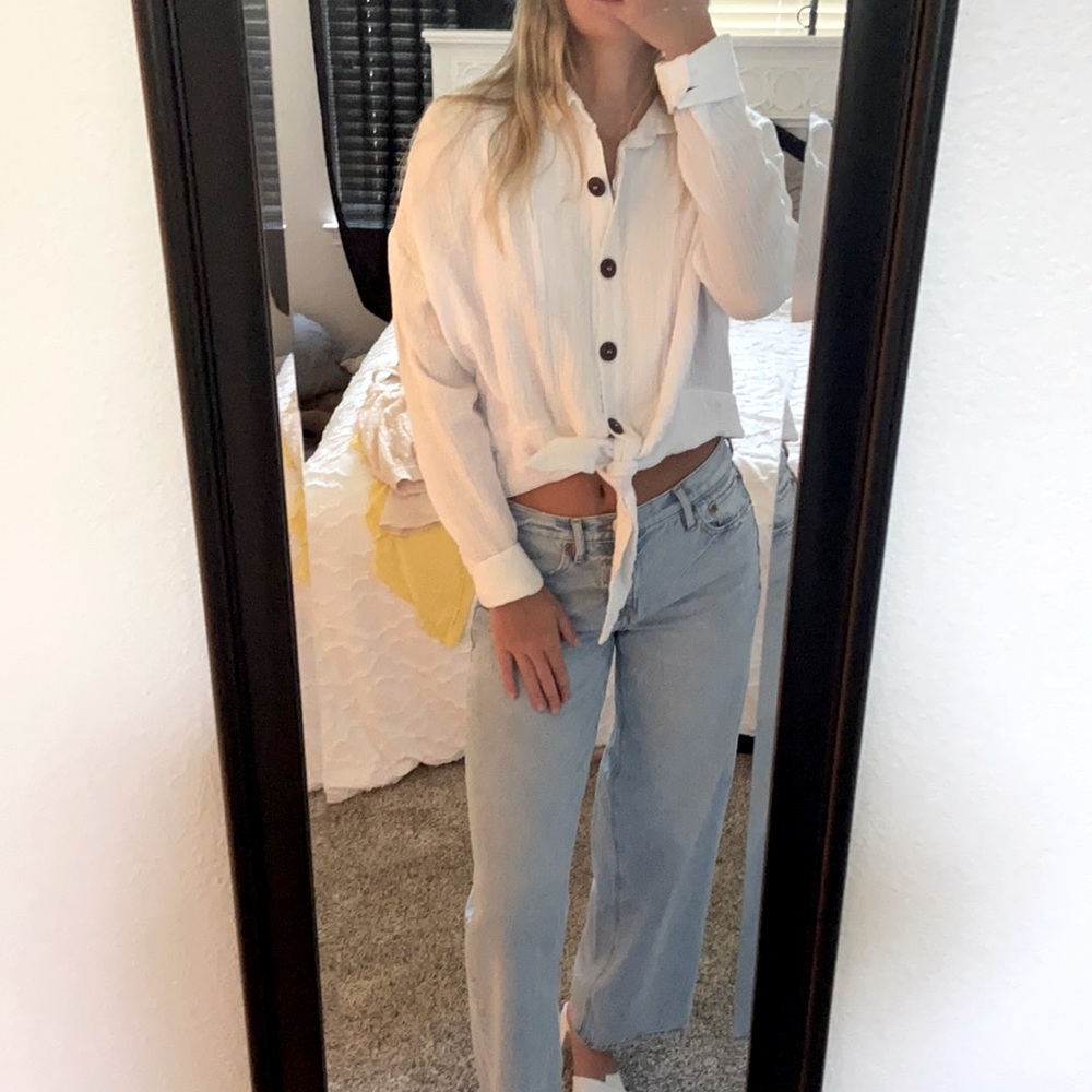 Long sleeve free people button down
